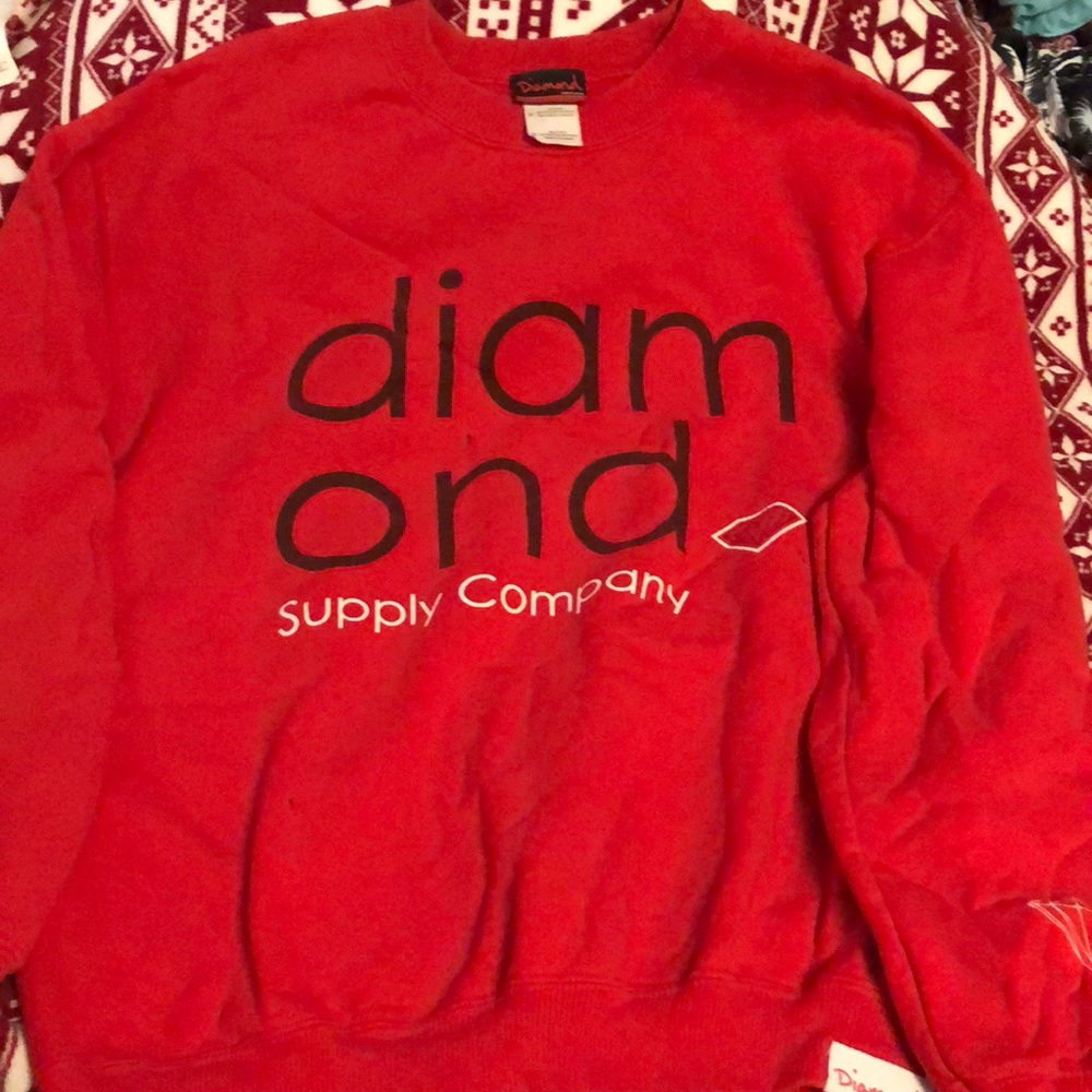Red sweatshirt diamond supply